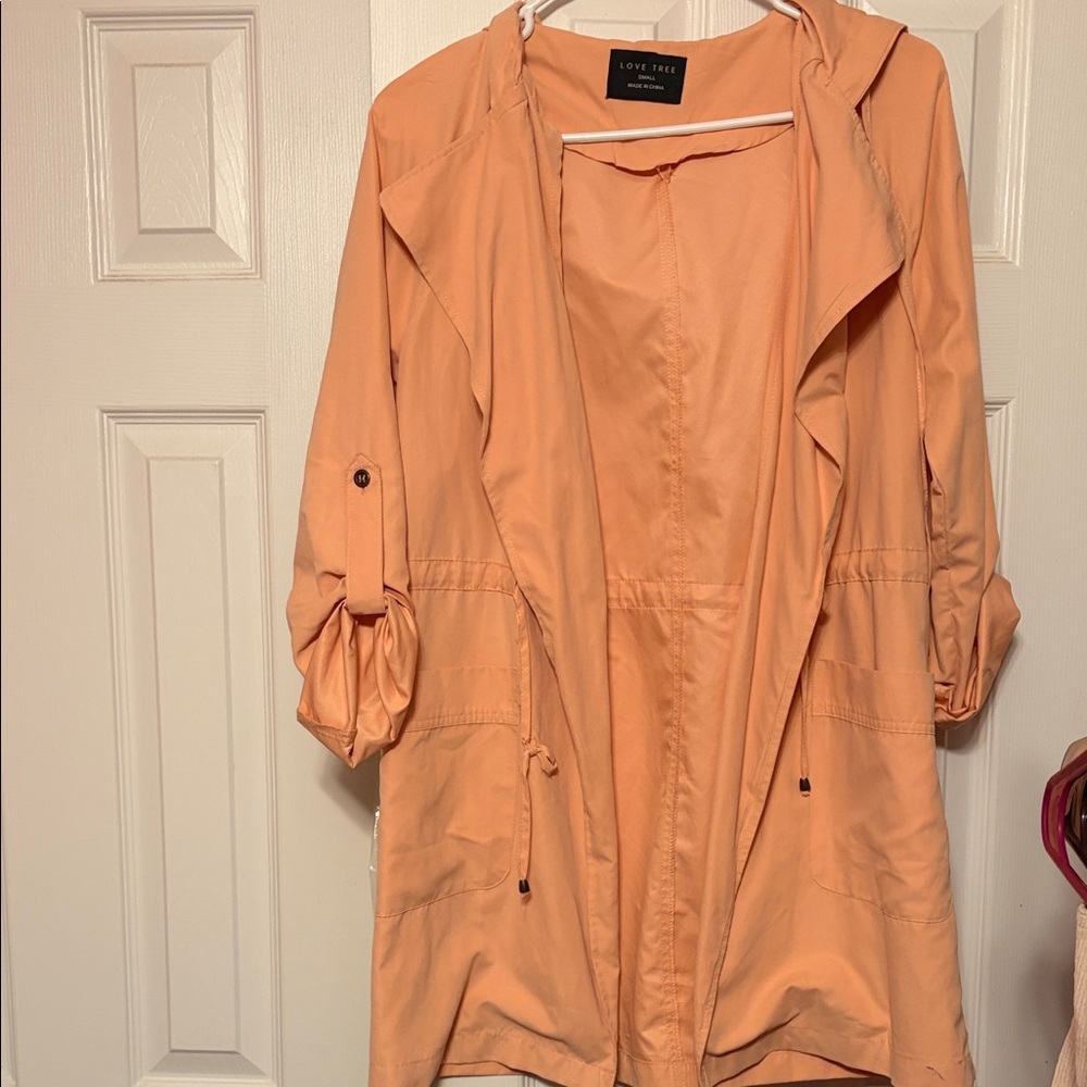 Love Tree Peach Lightweight Trench Coat🌼